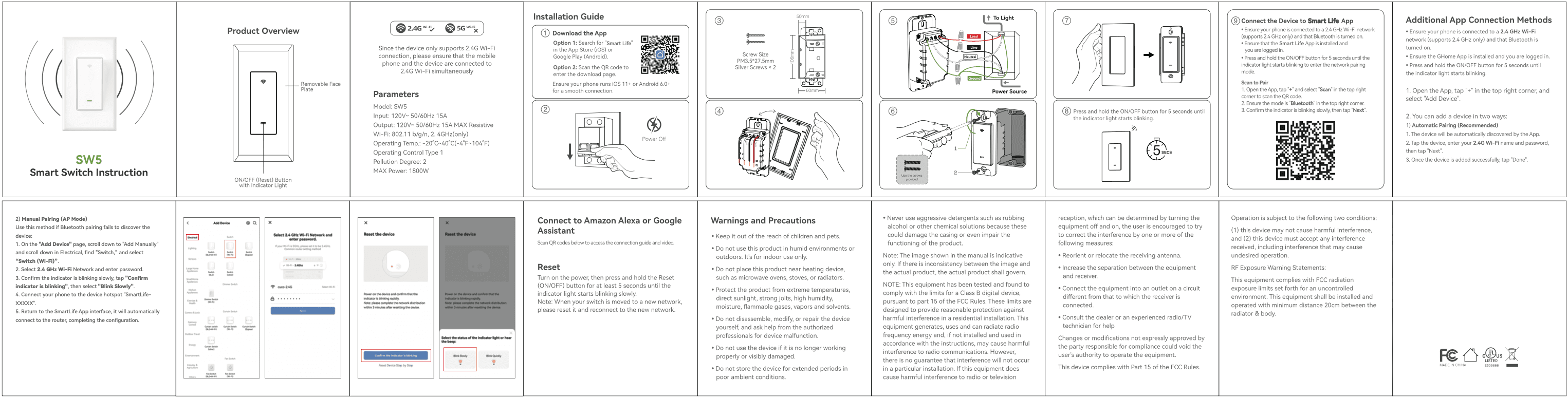 Official SW5 product overview from installation guide